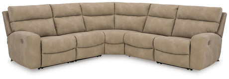 Next-Gen DuraPella Sand 5-Piece Power Reclining Sectional from Ashley Furniture - Luna Furniture