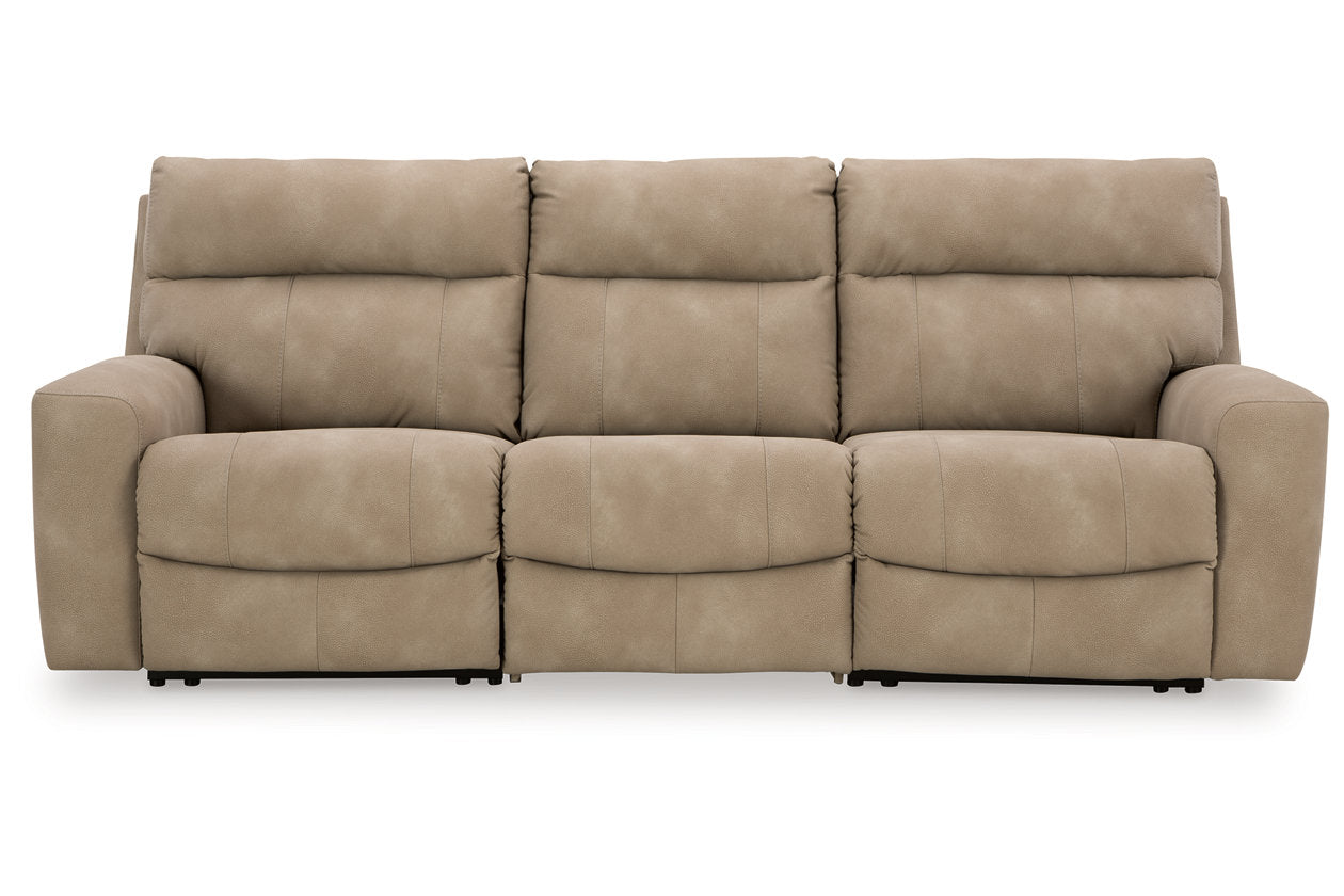 Next-Gen DuraPella Sand 3-Piece Power Reclining Sectional Sofa from Ashley - Luna Furniture