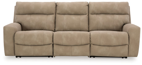 Next-Gen DuraPella Sand 3-Piece Power Reclining Sectional Sofa from Ashley Furniture - Luna Furniture