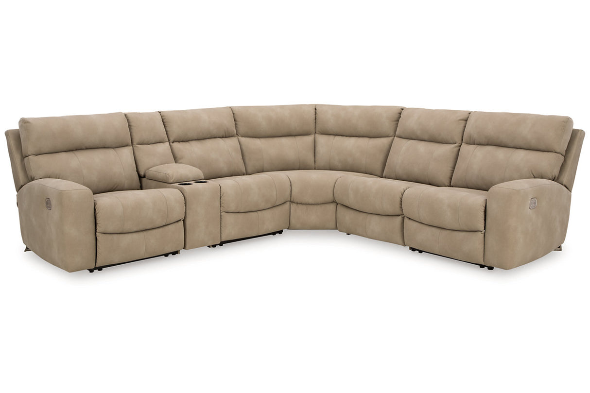 Next-Gen DuraPella Sand 6-Piece Power Reclining Sectional from Ashley - Luna Furniture
