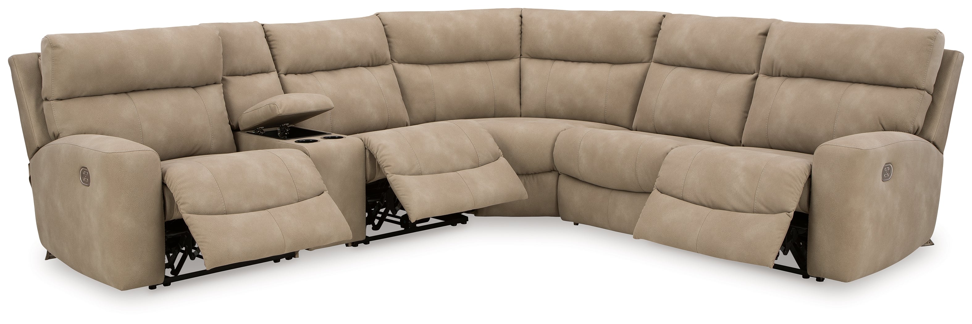 セルディア Ashley Next-Gen DuraPella Sand 6-Piece Power Reclining Sectional
