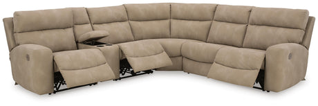 Next-Gen DuraPella Sand 6-Piece Power Reclining Sectional from Ashley Furniture - Luna Furniture