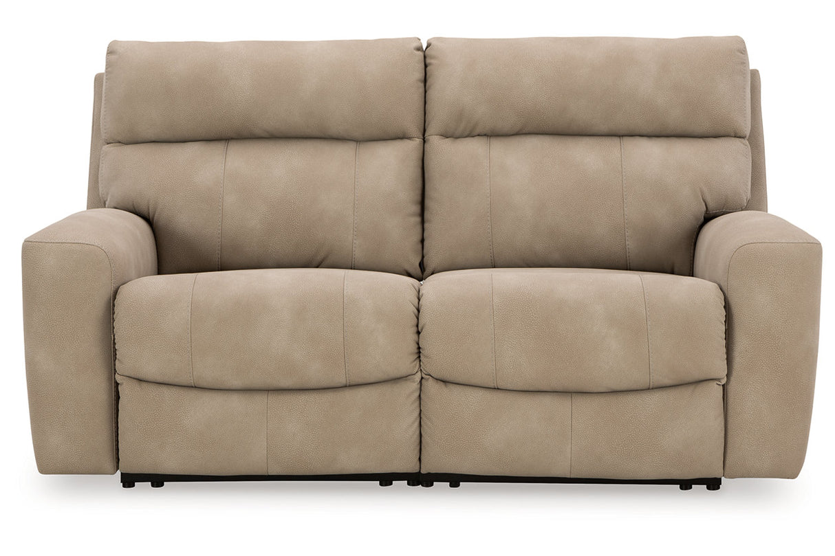 Next-Gen DuraPella Sand 2-Piece Power Reclining Sectional Loveseat from Ashley - Luna Furniture