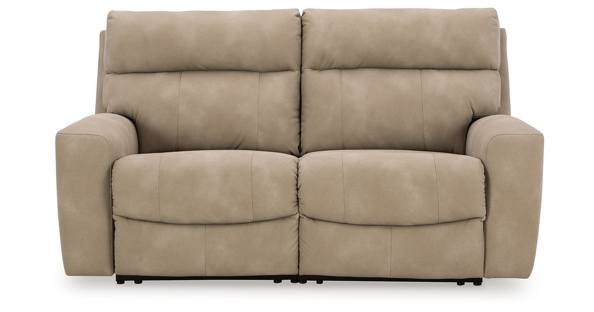 Next-Gen DuraPella Sand 2-Piece Power Reclining Sectional Loveseat from Ashley - Luna Furniture