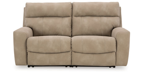 Next-Gen DuraPella Sand 2-Piece Power Reclining Sectional Loveseat from Ashley Furniture - Luna Furniture