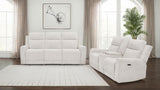 Kennett Ivory 2-Piece Chenille Power Reclining Living Room Set from Coaster - Luna Furniture