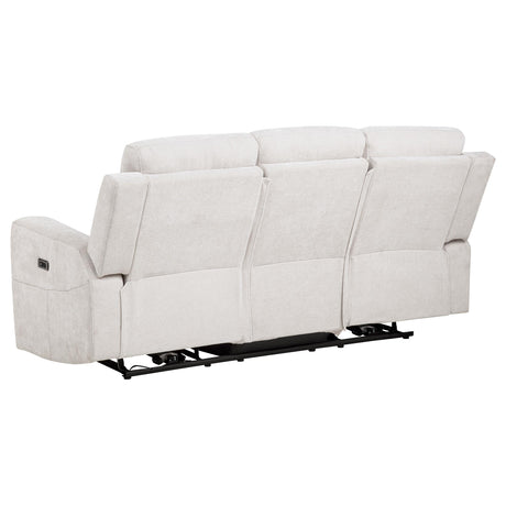 Kennett Ivory 2-Piece Chenille Power Reclining Living Room Set from Coaster - Luna Furniture