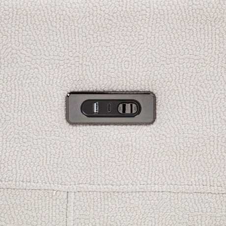 Kennett Ivory Chenille Upholstered Power Reclining Sofa from Coaster - Luna Furniture