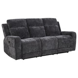 Kennett Dark Gray 2-Piece Chenille Power Reclining Living Room Set from Coaster - Luna Furniture