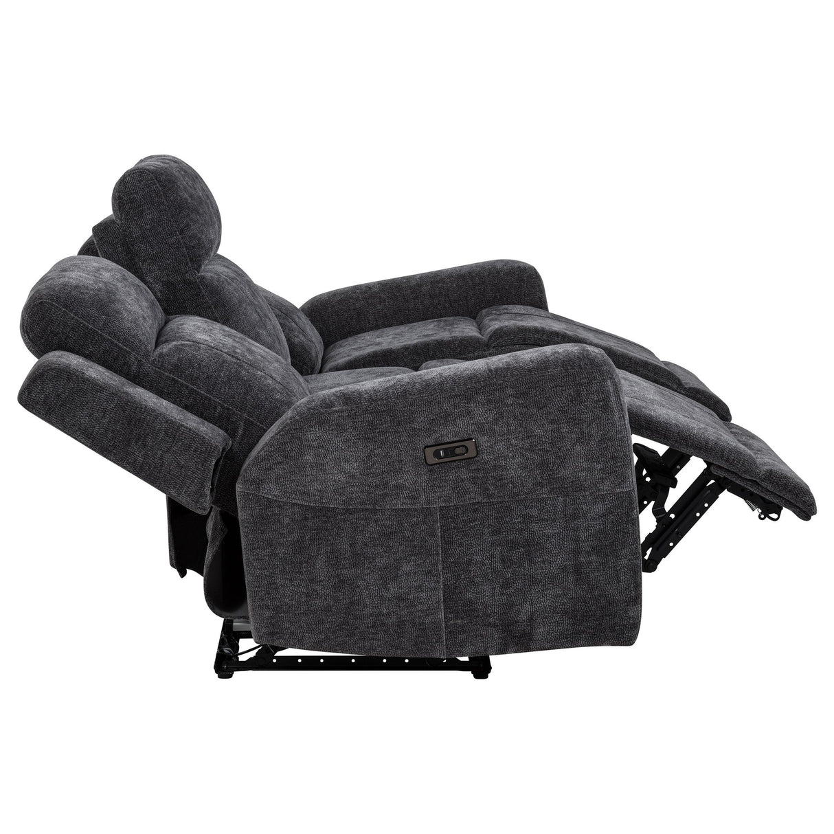 Kennett Dark Gray 2-Piece Chenille Power Reclining Living Room Set from Coaster - Luna Furniture