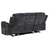 Kennett Dark Gray 3-Piece Chenille Power Reclining Living Room Set from Coaster - Luna Furniture