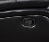 Camila Black Upholstered Motion Reclining Sofa from Coaster - Luna Furniture