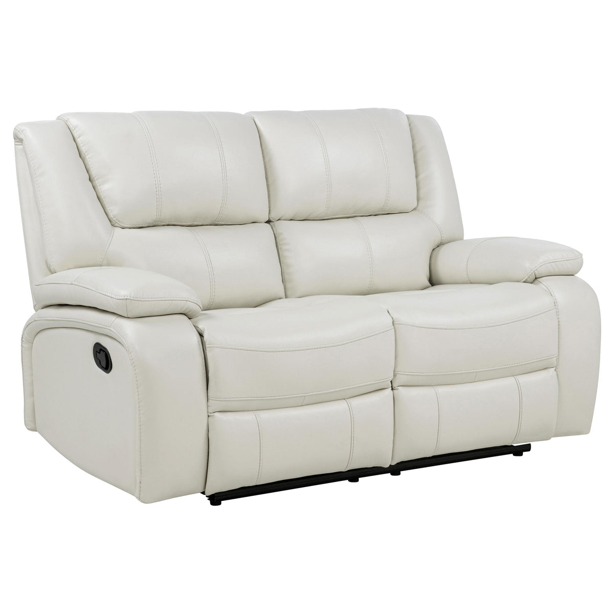 Camila White 3-piece Upholstered Reclining Sofa Set from Coaster - Luna Furniture