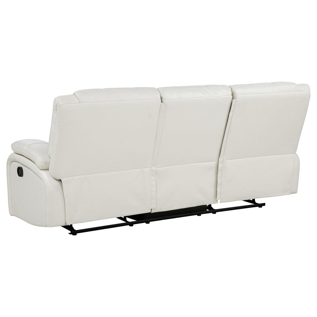 Camila White Upholstered Motion Reclining Sofa from Coaster - Luna Furniture