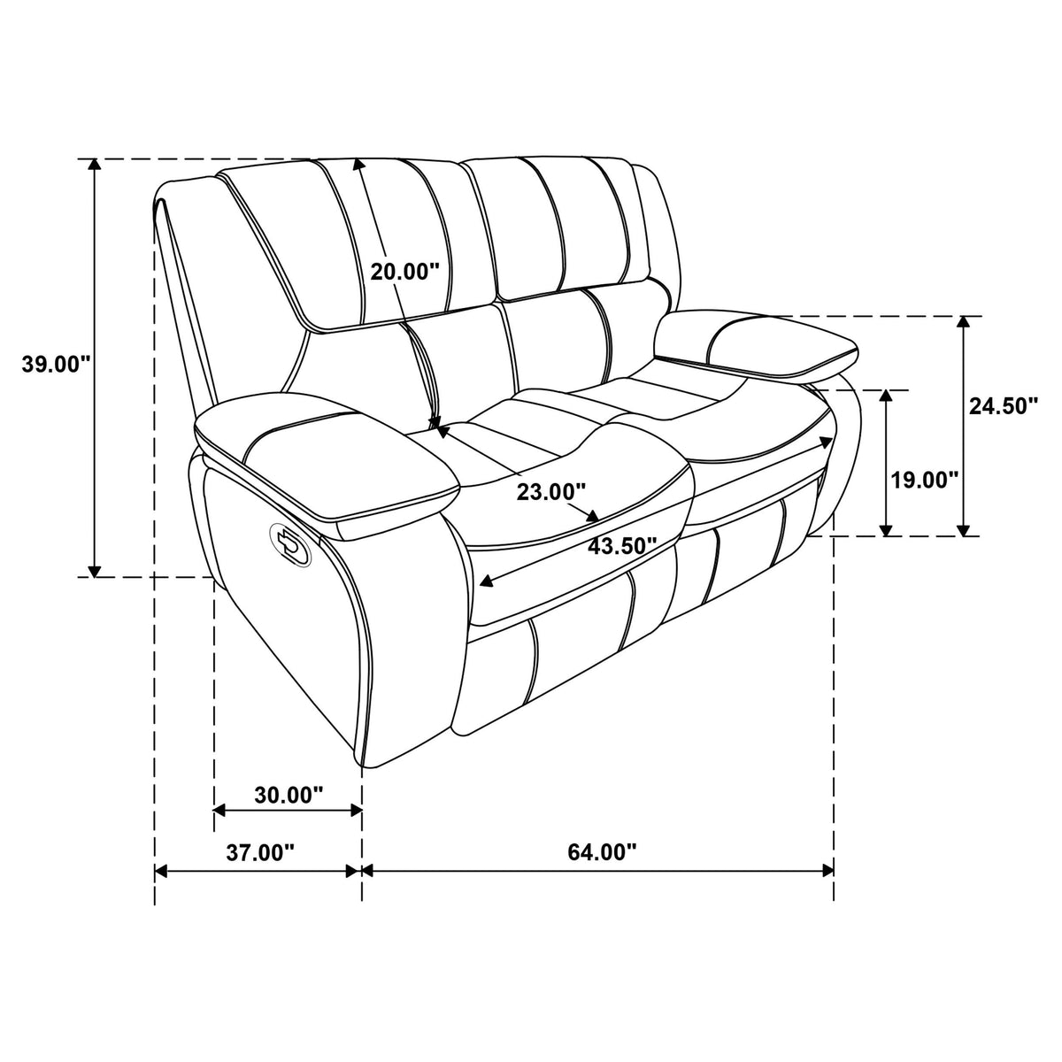 Camila White Upholstered Motion Reclining Loveseat from Coaster - Luna Furniture