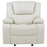 Camila White Upholstered Glider Recliner Chair from Coaster - Luna Furniture