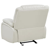 Camila White Upholstered Glider Recliner Chair from Coaster - Luna Furniture
