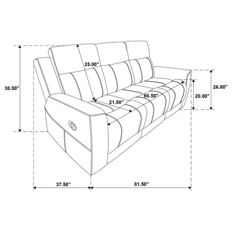 Brentwood Taupe 3-Piece Upholstered Motion Reclining Sofa Set from Coaster - Luna Furniture