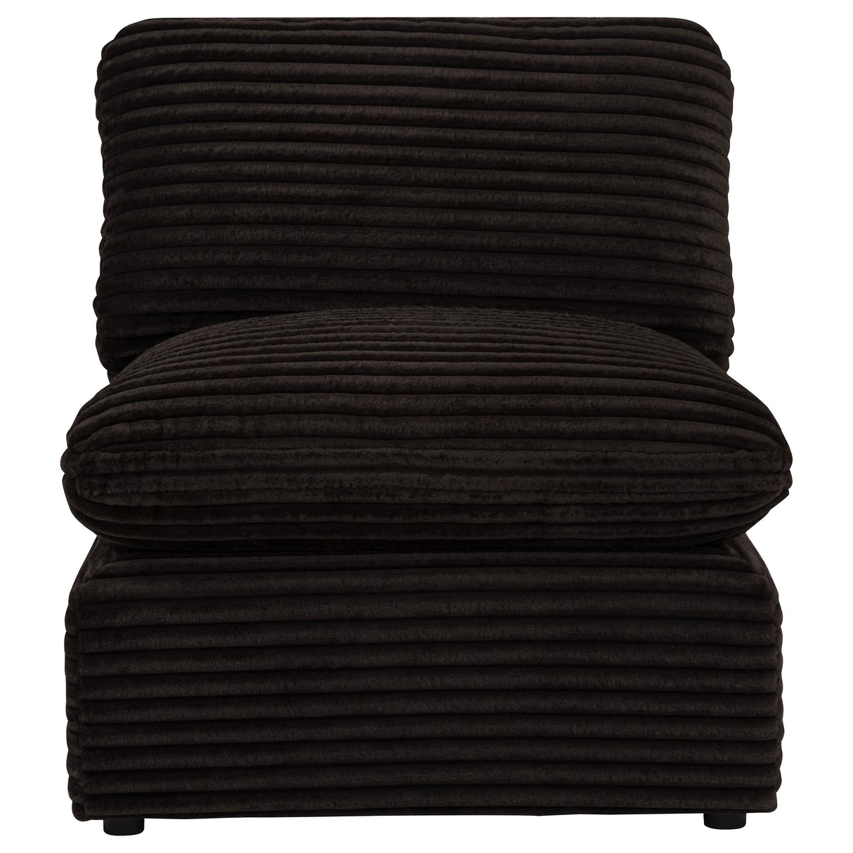 Collins Chocolate Brown Modular Armless Chair from Coaster - Luna Furniture
