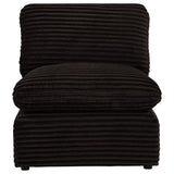 Collins Chocolate Brown Modular Armless Chair from Coaster - Luna Furniture