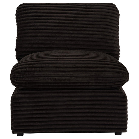 Collins Chocolate Brown Modular Armless Chair from Coaster - Luna Furniture