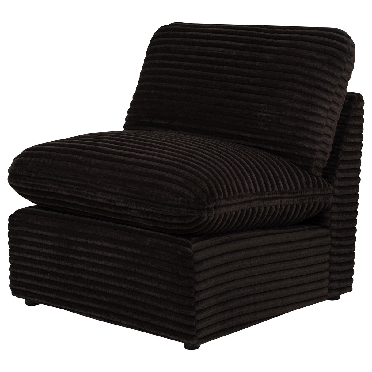 Collins Chocolate Brown Modular Armless Chair from Coaster - Luna Furniture