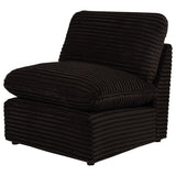 Collins Chocolate Brown Modular Armless Chair from Coaster - Luna Furniture