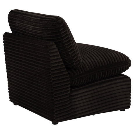 Collins Chocolate Brown Modular Armless Chair from Coaster - Luna Furniture