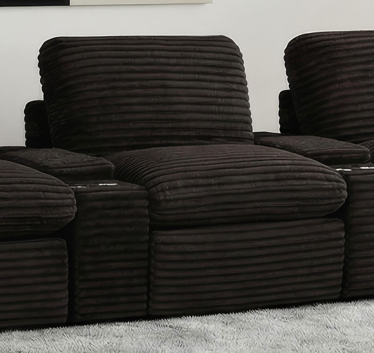 Collins Chocolate Brown Modular Power Armless Recliner from Coaster - Luna Furniture