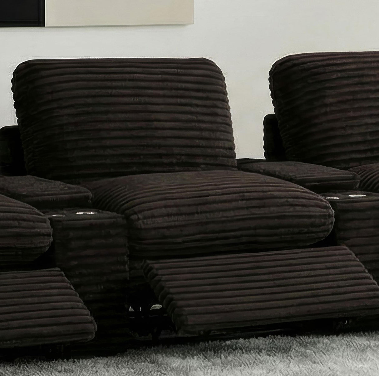 Collins Chocolate Brown Modular Power Armless Recliner from Coaster - Luna Furniture