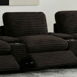 Collins Chocolate Brown Modular Power Armless Recliner from Coaster - Luna Furniture