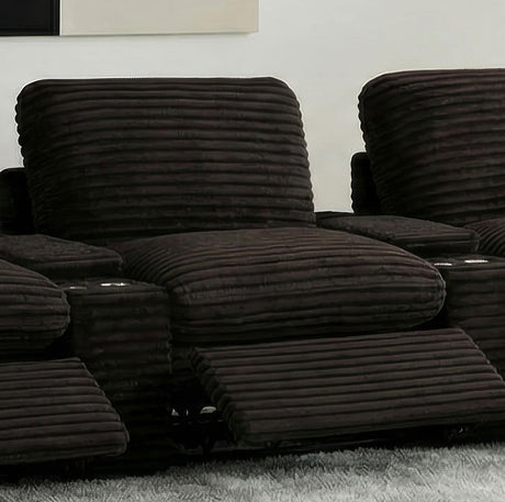 Collins Chocolate Brown Modular Power Armless Recliner from Coaster - Luna Furniture