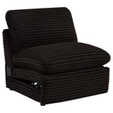 Collins Chocolate Brown Modular Power Armless Recliner from Coaster - Luna Furniture