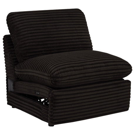 Collins Chocolate Brown Modular Power Armless Recliner from Coaster - Luna Furniture