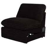 Collins Chocolate Brown Modular Power Armless Recliner from Coaster - Luna Furniture
