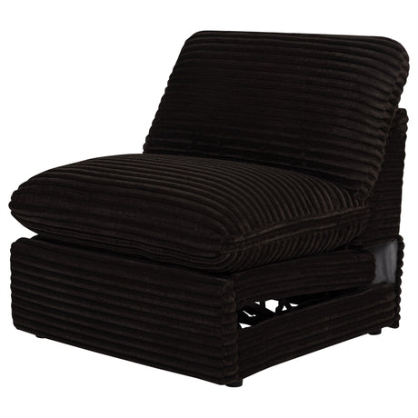 Collins Chocolate Brown Modular Power Armless Recliner from Coaster - Luna Furniture