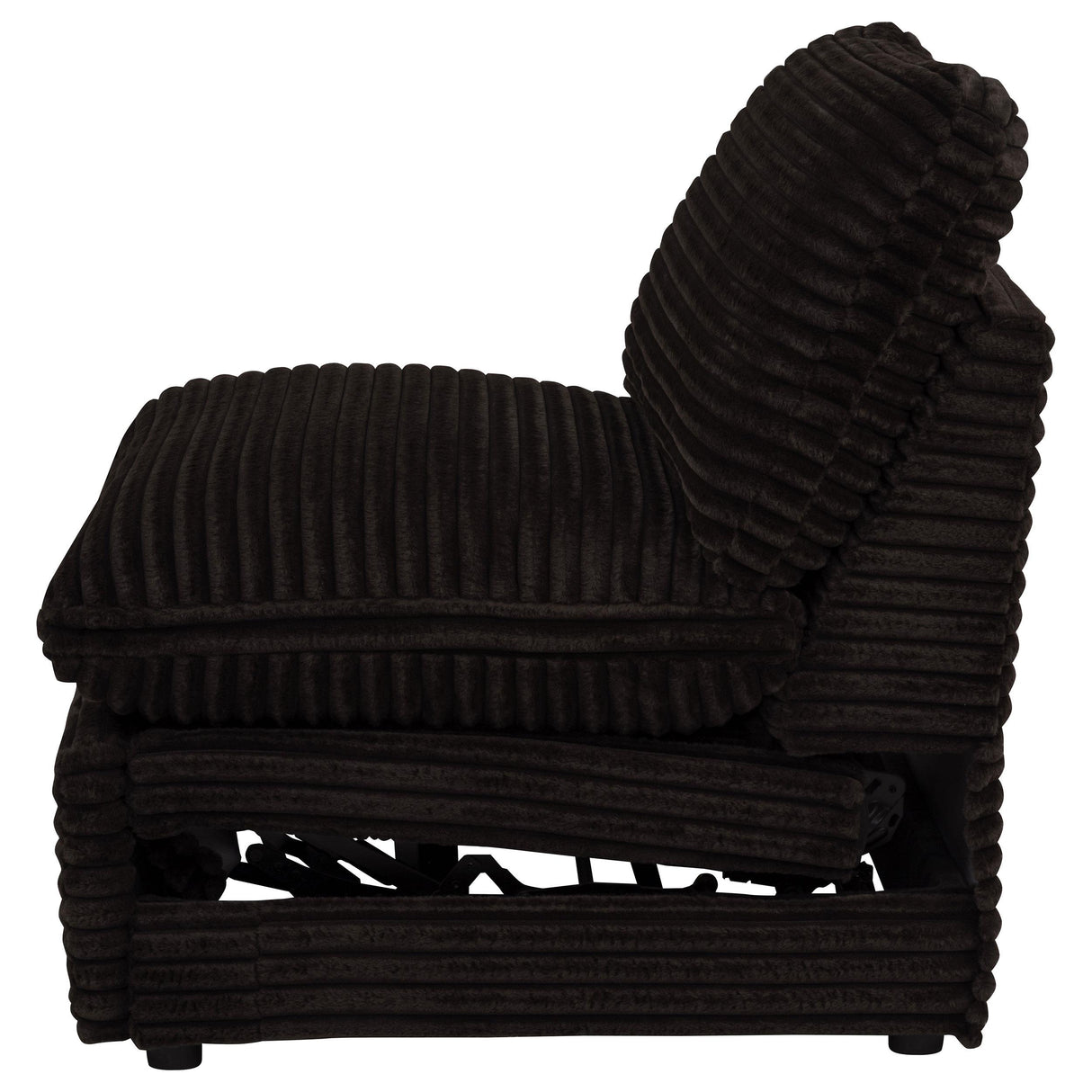 Collins Chocolate Brown Modular Power Armless Recliner from Coaster - Luna Furniture