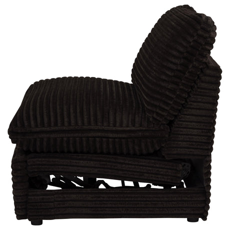 Collins Chocolate Brown Modular Power Armless Recliner from Coaster - Luna Furniture