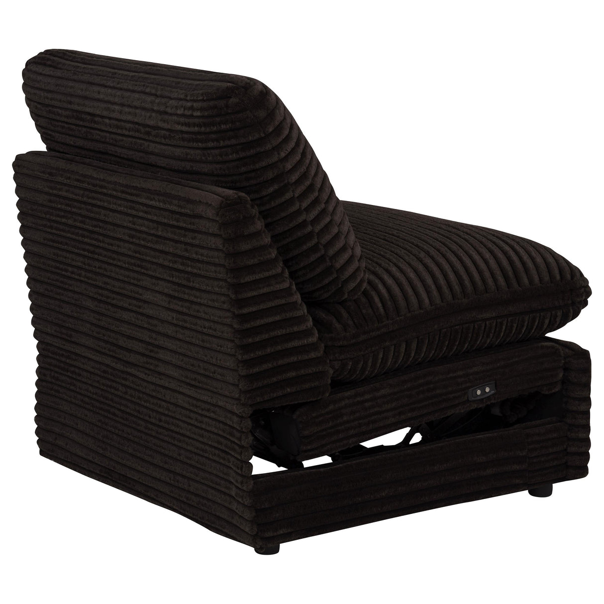 Collins Chocolate Brown Modular Power Armless Recliner from Coaster - Luna Furniture