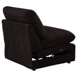 Collins Chocolate Brown Modular Power Armless Recliner from Coaster - Luna Furniture