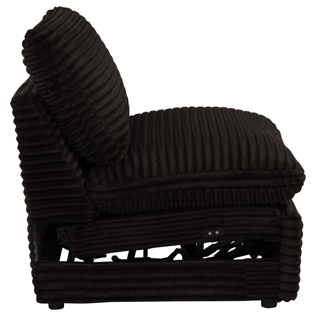 Collins Chocolate Brown Modular Power Armless Recliner from Coaster - Luna Furniture