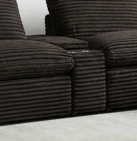 Collins Chocolate Brown Upholstered Modular Storage Console from Coaster - Luna Furniture