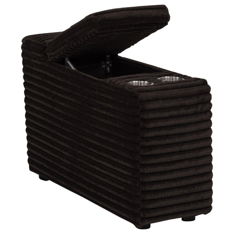 Collins Chocolate Brown Upholstered Modular Storage Console from Coaster - Luna Furniture