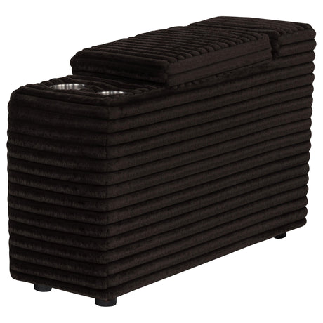 Collins Chocolate Brown Upholstered Modular Storage Console from Coaster - Luna Furniture