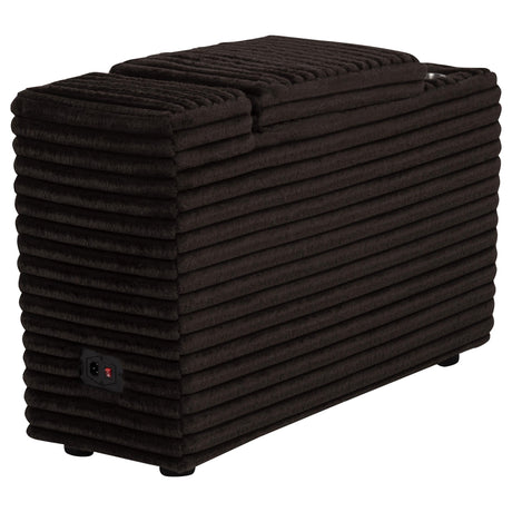 Collins Chocolate Brown Upholstered Modular Storage Console from Coaster - Luna Furniture