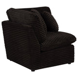 Collins Chocolate Brown Modular Corner Chair from Coaster - Luna Furniture