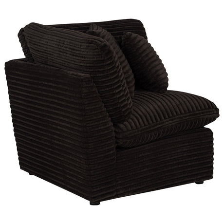 Collins Chocolate Brown Modular Corner Chair from Coaster - Luna Furniture