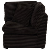 Collins Chocolate Brown Modular Corner Chair from Coaster - Luna Furniture