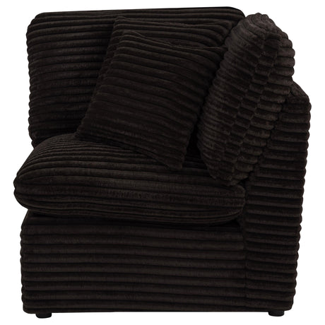 Collins Chocolate Brown Modular Corner Chair from Coaster - Luna Furniture