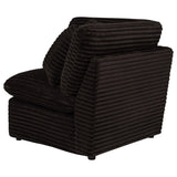 Collins Chocolate Brown Modular Corner Chair from Coaster - Luna Furniture